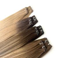 Cheveux humains Remy européens pour extensions, tissage double machine Genius, noir et blond, ondulation naturelle, prêt à l'emploi