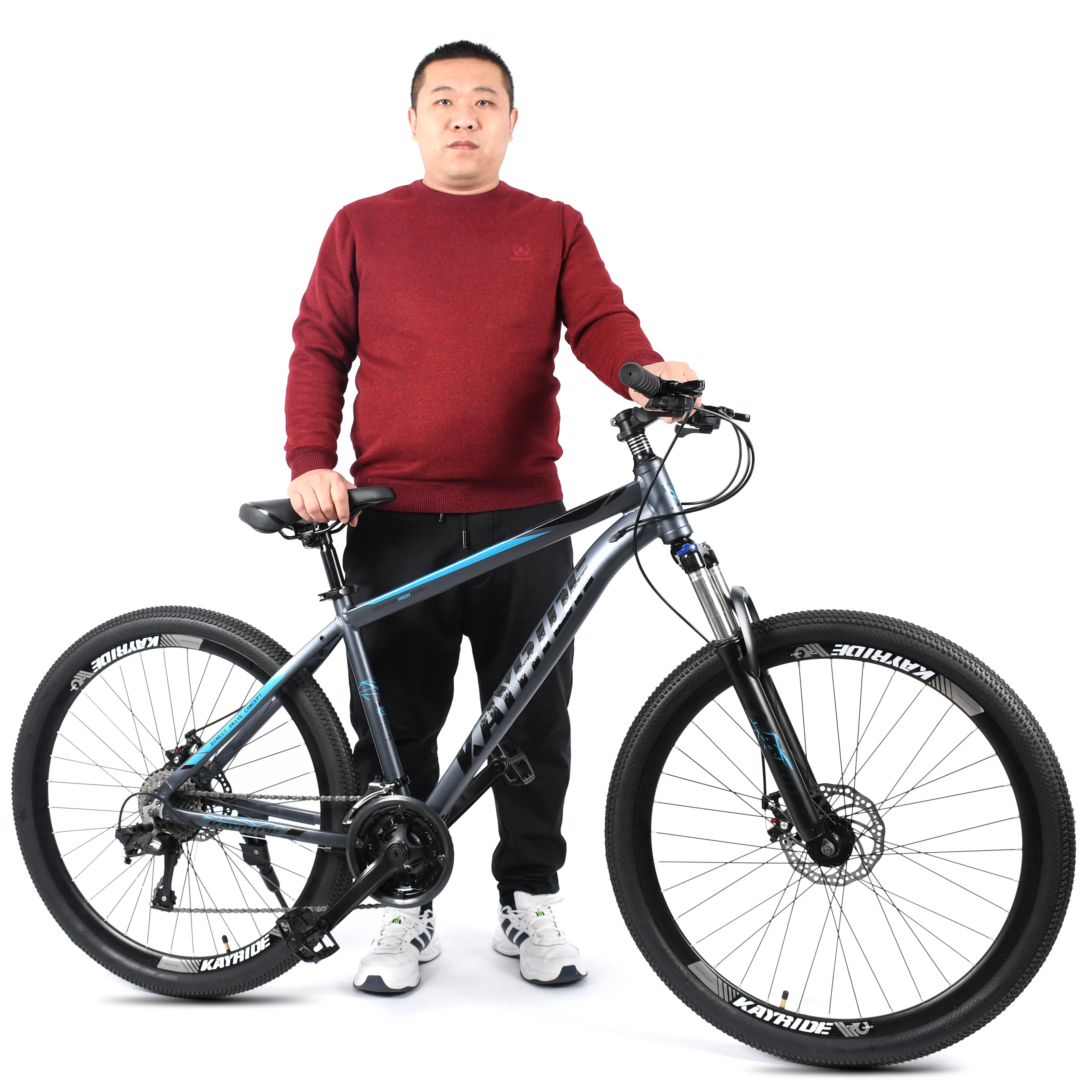 En kaliteli çin fabrika ucuz tayvan parçaları 24/26 inç 21/24/27 hız bisiklet katlanabilir spor tarzı MTB karbon dağ bisiklet