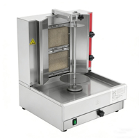 Machine à shawarma professionnelle KOCHEF, gril à gaz propane, rôtissoire verticale pour kebab, avec 2 brûleurs, en acier inoxydable, facile à nettoyer