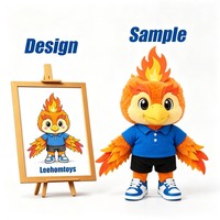 Peluche Super Douce Oiseau Bleu Super Héros avec Cape, Logo Personnalisé, Coton PP, Mascotte Oiseau de Dessin Animé, Souvenir d'Événement de Marque