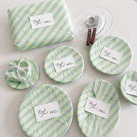Fournitures pour fête d'anniversaire DAMAI, papier de soie rayé vert bleu violet, papier cadeau, cadeau de fête