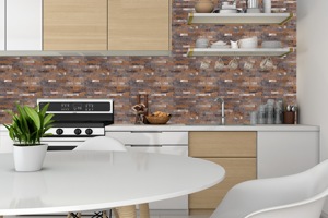 Dễ Dàng Đá Cẩm Thạch Đá Tự Dính 3d Hình Nền Với Brushed Đồng Hỗn Hợp Mosaic PVC Peel Và Stick <span class=keywords><strong>Composite</strong></span> Gạch Backsplash - Product Image 2