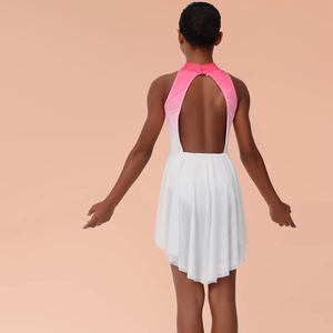 Vestido de baile de gasa Ombre Rosa Rae, ropa de actuación de salón de baile contemporáneo lírico para niños, disfraz estampado de <span class=keywords><strong>Boutique</strong></span> de escenario - Product Image 3