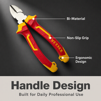 Pince coupante diagonale de précision en acier Cr-V HRC55-62 pour coupe nette des fils, outils d'électricien, d'électronique et d'atelier artisanal
