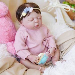 R & B hecho a mano retrato personalizado pintura Hospital adopción Kit DIY juguete Reborn Baby Doll pelo Real silicona suave niños realista - Product Image 2