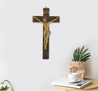 Artisanat fait à la main résine catholique croix tenture murale jésus Crucifix Statue Christ Art mural pour la décoration de la maison