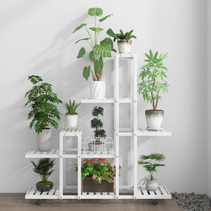 Estante moderno minimalista de varias capas para plantas, rectangular, independiente, para almacenamiento de macetas, para uso en interiores y balcones. - Product Image 2