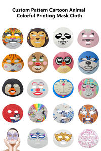 Y154-16 Masque facial en feuille de fibre végétale à motif personnalisé « Love Wins » avec impression de personnage de dessin animé animal amusant pour le <span class=keywords><strong>soin</strong></span> de la peau - Product Image 5