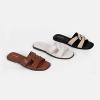 Chrisbella Fournisseur Chaussures de Marque Sandales d'Été Personnalisées Chaussons Tendance pour Femmes Sandales Plates pour Femmes