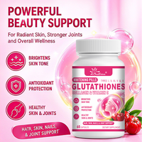 Capsules de glutathion et de collagène avec vitamine C, pilules blanchissantes pour la peau, antioxydant, complément alimentaire éclaircissant pour la peau, les ongles et les articulations