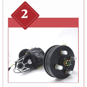 Motocicleta eléctrica Triciclo <span class=keywords><strong>de</strong></span> cuatro ruedas <span class=keywords><strong>diferencial</strong></span> engrosado eje trasero freno <span class=keywords><strong>de</strong></span> tambor carga <span class=keywords><strong>1</strong></span> tonelada eje <span class=keywords><strong>de</strong></span> alta potencia 90cm - Product Image 4