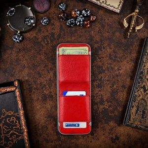 For Durable Handmade Unisex Crazy Horse Genuine Cowhide Leather Anti-Theft Thread Pattern Short Slim Front Pocket Wallet - Product Image 3