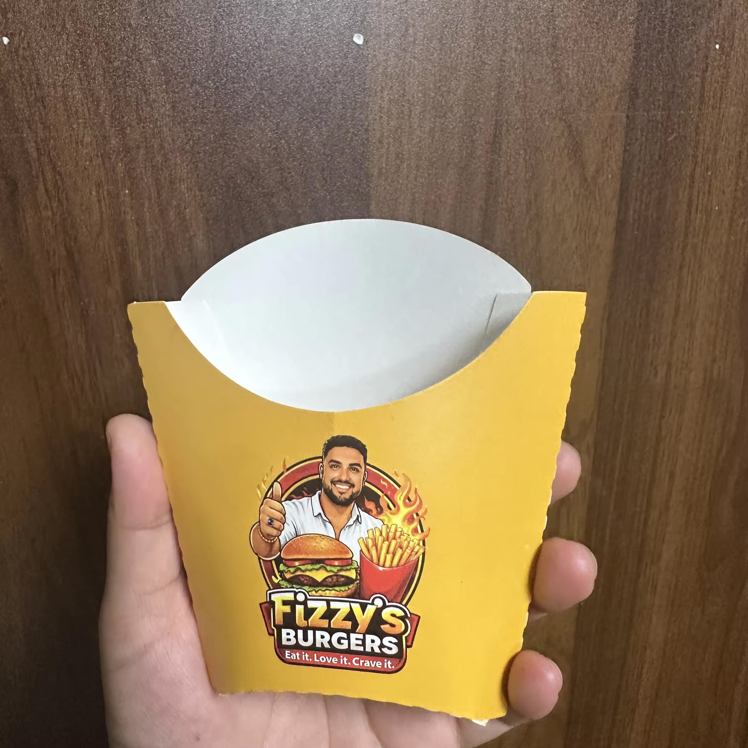 Boîte à frites personnalisée