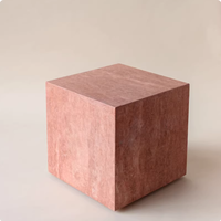 Table d'appoint moderne minimaliste en marbre, table basse design pour hôtel, chambre, salon, table de chevet avec rangement, écologique et durable
