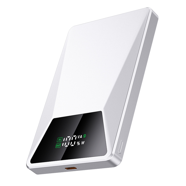 Digital Display Metal Shell Ultra Slim Power Bank 10000mah Magnetic Battery Charger Case for iPhone