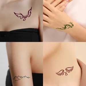 Nuovi Adesivi per Tatuaggi Temporanei Personalizzati, Ali e Fiori, Accessori per Tatuaggi Femminili, Arte Corporea Sexy, Impermeabili, Piccoli Adesivi per Tatuaggi Finti - Product Image 4