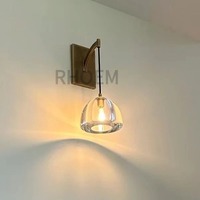 Lampe murale en verre cristal de luxe pour salon, chambre à coucher, éclairage décoratif, décoration de la maison, personnalisation de la lumière