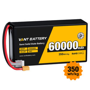VANT 반고체 배터리 6S-24S 60000mAh 60Ah 10C 350Wh/kg, eVTOL/고정익 UAV/멀티로터 드론용 FPV 드론 배터리 - Product Image 1