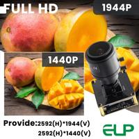 Modul Kamera ELP 5MP Global Shutter USB3.0 2.8-12mm Varifocal 4X Zoom OG05B10 1080P 60fps UVC untuk Visi Robot & Webcam