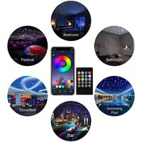 16W 500 Stück Funkelnde LED-Lichter APP/Fernbedienung Musikaktivierte Dimmbare Sternenhimmel-Beleuchtungsset IP33-Zertifiziert Aluminiumlegierung Auto/LKW