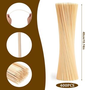 Palitos de Bambú Biodegradables Personalizados al por Mayor, Brochetas para Barbacoa, Palitos Redondos de Bambú para BBQ - Product Image 2