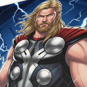 אמנות מותאמת אישית הדפסים hd דיגיטלי/giclelee/נייר/נייר/סאטן אמנות קומיקס משובח thor fanart hor penart תמונת קיר פוסטרים - Product Image 2