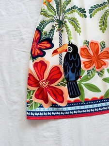 Abito Estivo da Spiaggia da Donna con Scollo a V, Mini Gonna Casual Stile Sling, Look Sexy per Vacanze, Taglia Unica, Stampa al Ginocchio, Senza Maniche - Product Image 4