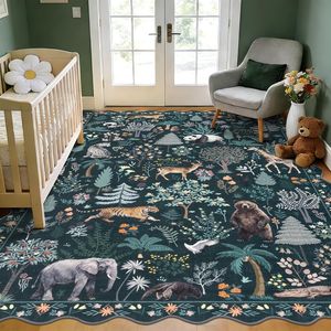 Tapis de sol moderne de style américain et persan en fausse fourrure de cachemire douce avec base antidérapante en silicone - Product Image 6