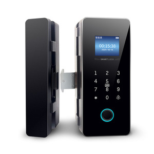 Smart Lock 601 Fingerprint Password Card Key Glass Door Office Use Modern Design ABS Material - Product Image 1