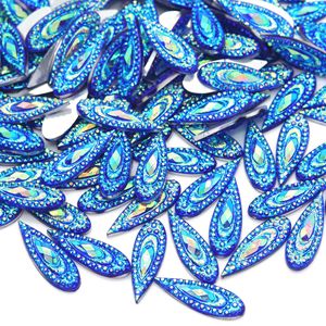 เรซิ่นด้านล่างแบนยาว7*21มม. ดอกฟินิกซ์<span class=keywords><strong>หาง</strong></span>เรซินสีสันสดใส<span class=keywords><strong>คิ้ว</strong></span>เพชรอุปกรณ์เสื้อผ้า DIY - Product Image 2