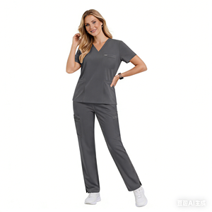 Ensembles de Blouses Médicales Personnalisées de Haute Qualité pour Usage Unisexe en Tissu Tissé Spandex/Polyester/Rayonne – En Stock – Vente en Gros - Product Image 1