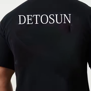 เสื้อโอเวอร์ไซส์สำหรับผู้ชายเสื้อโอเวอร์ไซส์ผ้าคอตตอนพิมพ์ลายการระเหิดแบบธรรมดาเสื้อยืดพิมพ์ลายถักสำหรับนักออกแบบวิ่ง - Product Image 2