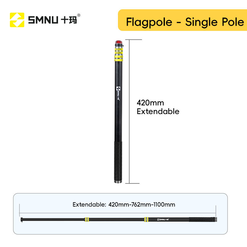 Black Flagpole - Single Pole