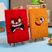 Individuelles A5 Plüsch-Notizbuch Cartoon Bestickter Weicher Flauschiger Einband Journal mit Eigenem Logo Kindergeburtstags-Geschenk Schreibwaren