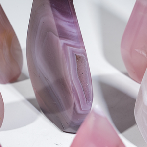 Roze Roos Agaat Agaat Geode Natuurlijk Kristal Ornament Roze Agaat Druzy Steen Prisma Kristal Ornament