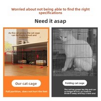 Cage à chat de luxe en fer massif, villa multi-niveaux, bac à litière, espace ouvert extra-large, durable, thermolaquée, pour intérieur, petite maison pour chat