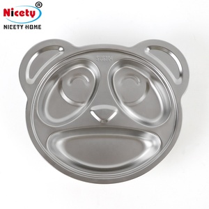 Venta caliente cinco divisor de acero inoxidable 304 bandeja de comida para <span class=keywords><strong>ni</strong></span>ños - Product Image 2