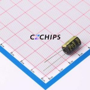 ตัวเก็บประจุอิเล็กโทรไลต์อะลูมิเนียมแบบ Through-Hole รุ่น RG035M221LO8*12TA-1A1Et ขนาด D8xL12 มม. 220uF 20% 35V 8 มม. - Product Image 1