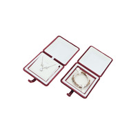 Boîte d'emballage de bijoux de luxe carrée à fermeture à pression, personnalisable, design moderne et élégant, marque Crown, pour bagues, colliers, Saint-Valentin