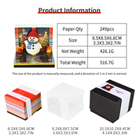 Bloc-notes Snowman 2027 avec papier multicouche, cube de notes à effet d'ombre, calendrier lumineux, bloc-notes mémo avec boîte cadeau et marque-page