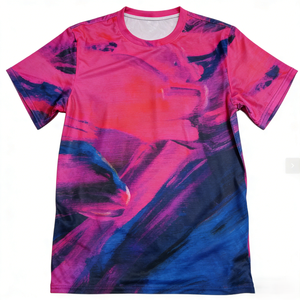 T-shirt de sport à manches courtes personnalisé, respirant, à séchage rapide, imprimé par sublimation, coloré, pour la course à pied, le fitness, le marathon - Product Image 1