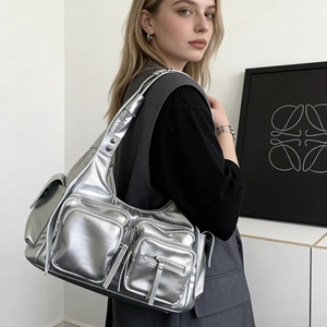 Tas Hobo Fungsional Multi-Saku Terbaru <span class=keywords><strong>2026</strong></span> Tas Selempang Kulit Wanita Model Tote - Product Image 3