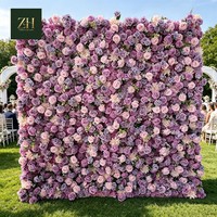 Tendance du moment : Mur floral réutilisable en soie artificielle réaliste, fait main, rouge, pour la décoration d'anniversaires et de cérémonies de mariage