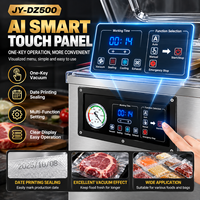 Machine de mise sous vide verticale pour aliments secs et humides, en acier inoxydable, avec écran tactile, 900W, longueur de scellage 50cm, avec impression de date