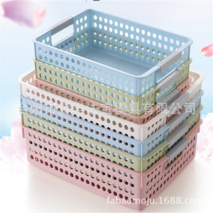 Rectangular Plastic <b>Storage</b> <b>Baskets</b> For Kitchen Desktop Neatening Multi Cavity Mold ISO9001 Quality - Product Image 3