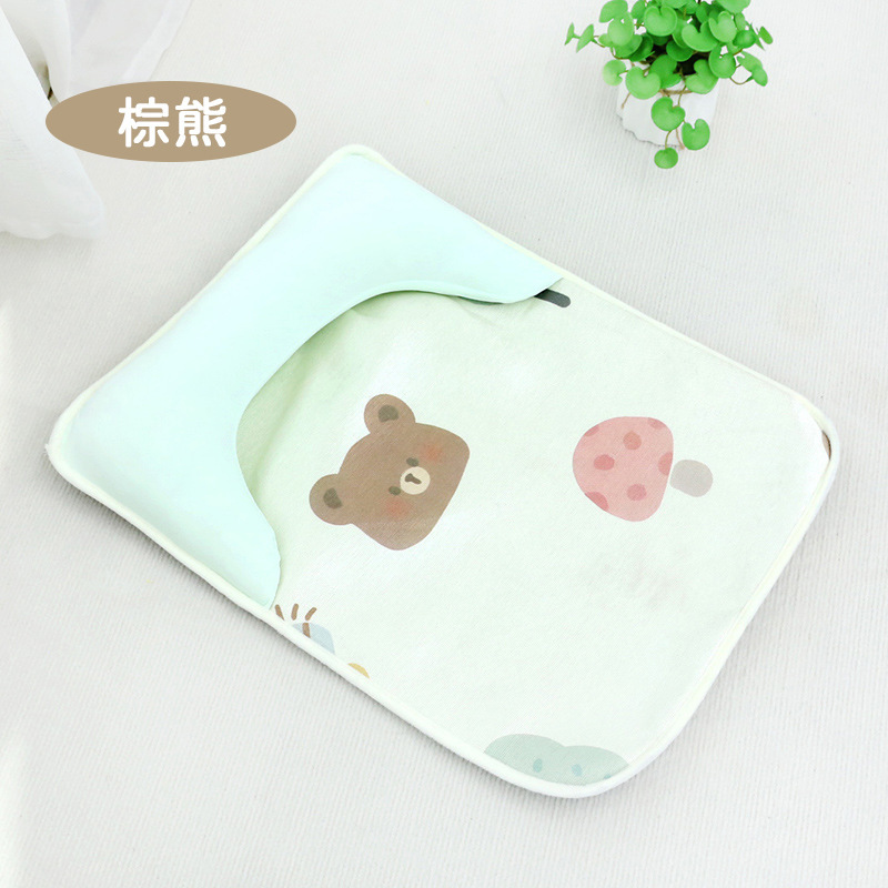 Tapis rafraîchissant en soie glacée en forme de U - Ours brun