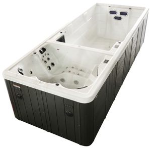 <span class=keywords><strong>Spa</strong></span> de nage multifonctionnel <span class=keywords><strong>avec</strong></span> contrôle Balboa, design moderne, <span class=keywords><strong>piscine</strong></span> extérieure pour loisirs familiaux dans le jardin - Product Image 1