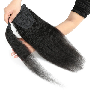 Extensions de <span class=keywords><strong>cheveux</strong></span> naturels brésiliens Remy DeepWave 12A en gros, queue de cheval à cordon, postiches pour tresses afro - Product Image 6