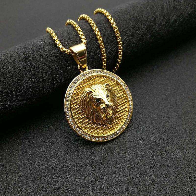 จี้เดี่ยวสีทองดวงตาสีเขียวไม่มีโซ่