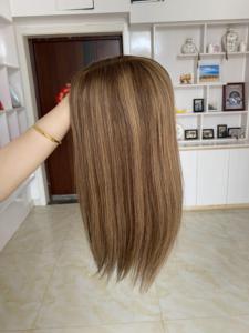 Nga Remy tóc con người Topper với lụa cơ sở đóng cửa 5x6.5 bên phải thiết kế toupee nổi bật màu sắc vô hình lợi thế - Product Image 3